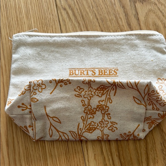 Burt's Bees Beige Floral Pouch - Picture 2 of 3